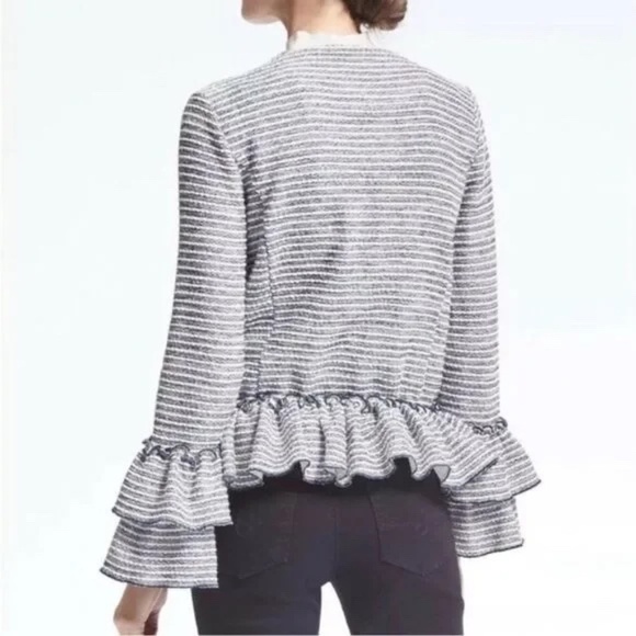 Banana Republic Tweed Moto Jacket Size 8 - Picture 2 of 16